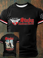 Stuka bedrucktes Kurzarm-T-Shirt für Männer